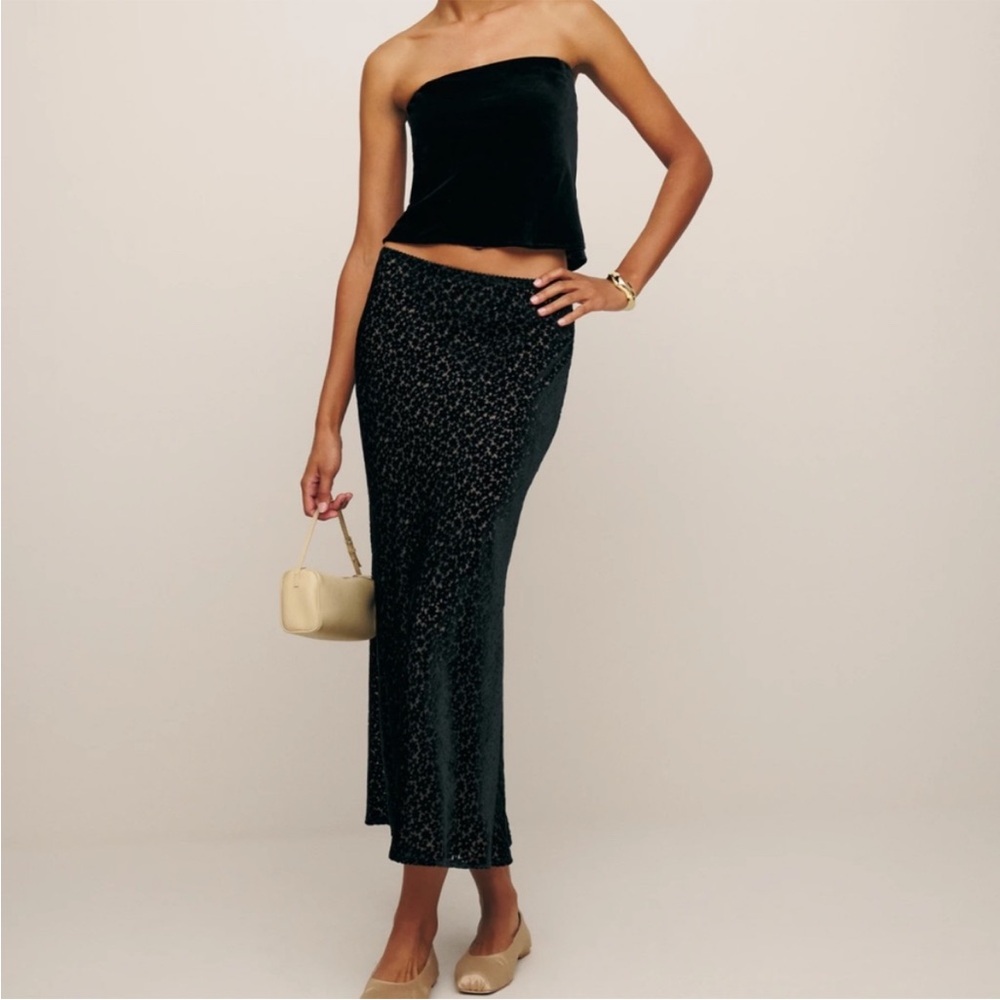Reformation velvet skirt